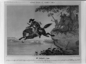 Major Samuel McColloch's leap, First Siege of Fort Henry, 1777